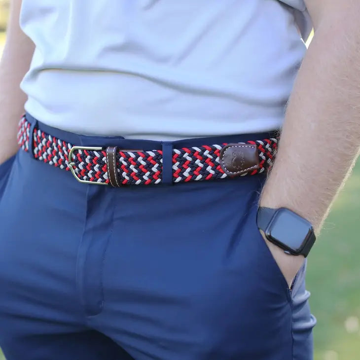 The Oxford Woven Stretch Belt - Roostas