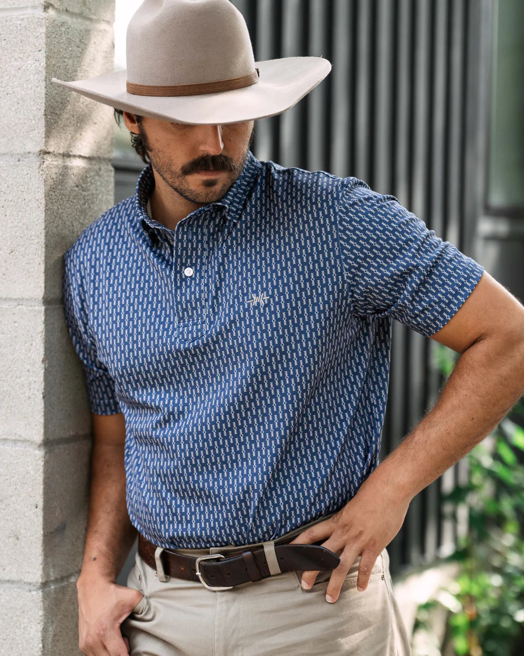 Texas Standard Polo-Serape Navy