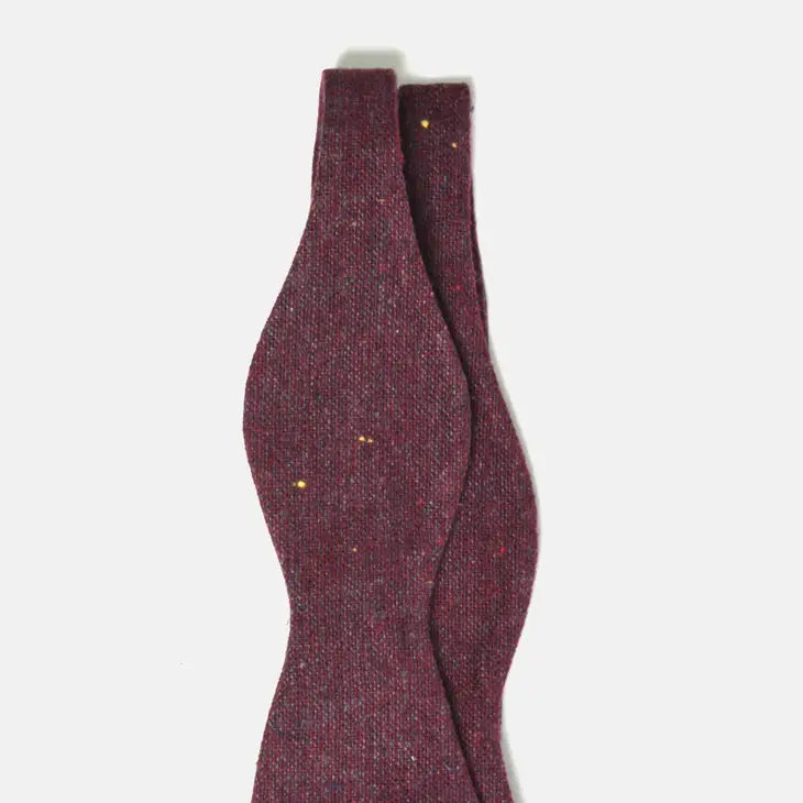 Maroon Wool Bow Tie - Curated Basics