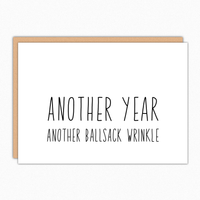 Another Year Another Ballsack Wrinkle Funny Birthday Card