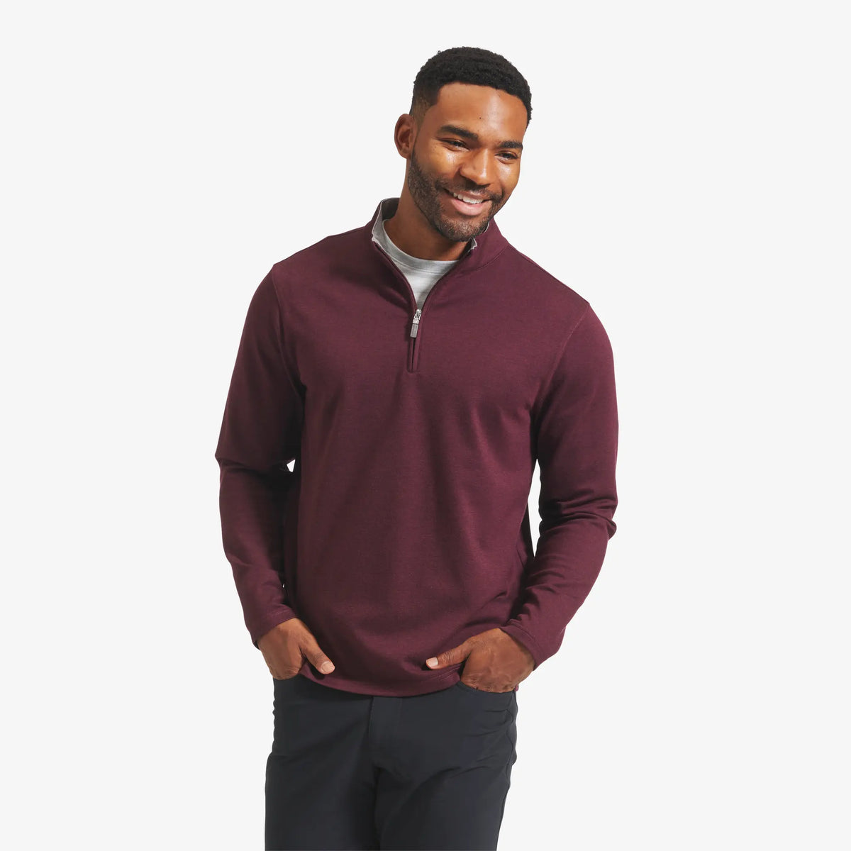 ProFlex Quarter Zip - Burgundy Heather - Mizzen and Main