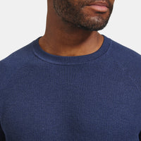 Cassady Crewneck Sweater - Medieval Blue Heather- Mizzen and Main