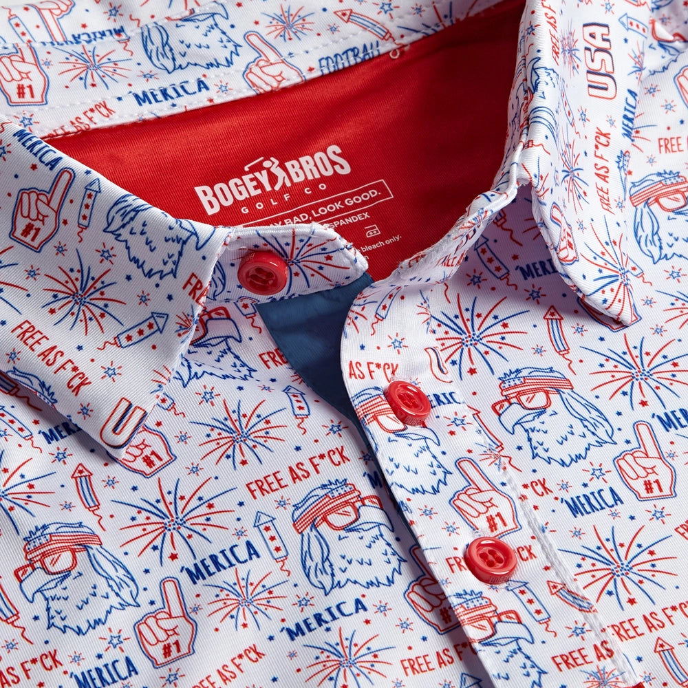 'Merica Polo - White