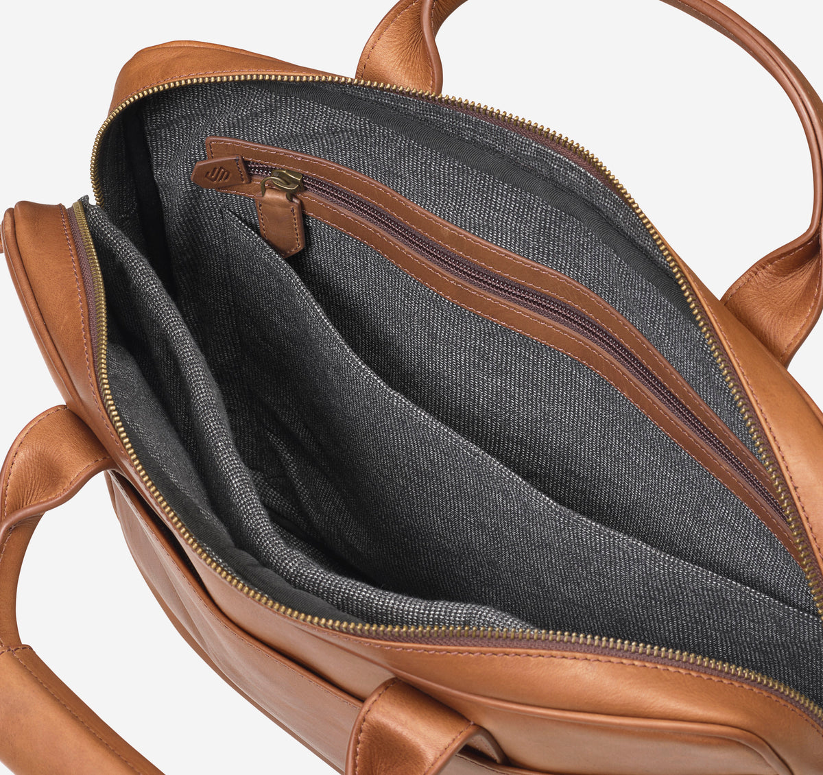 Rhodes Briefcase - Tan Full Grain - Johnston & Murphy
