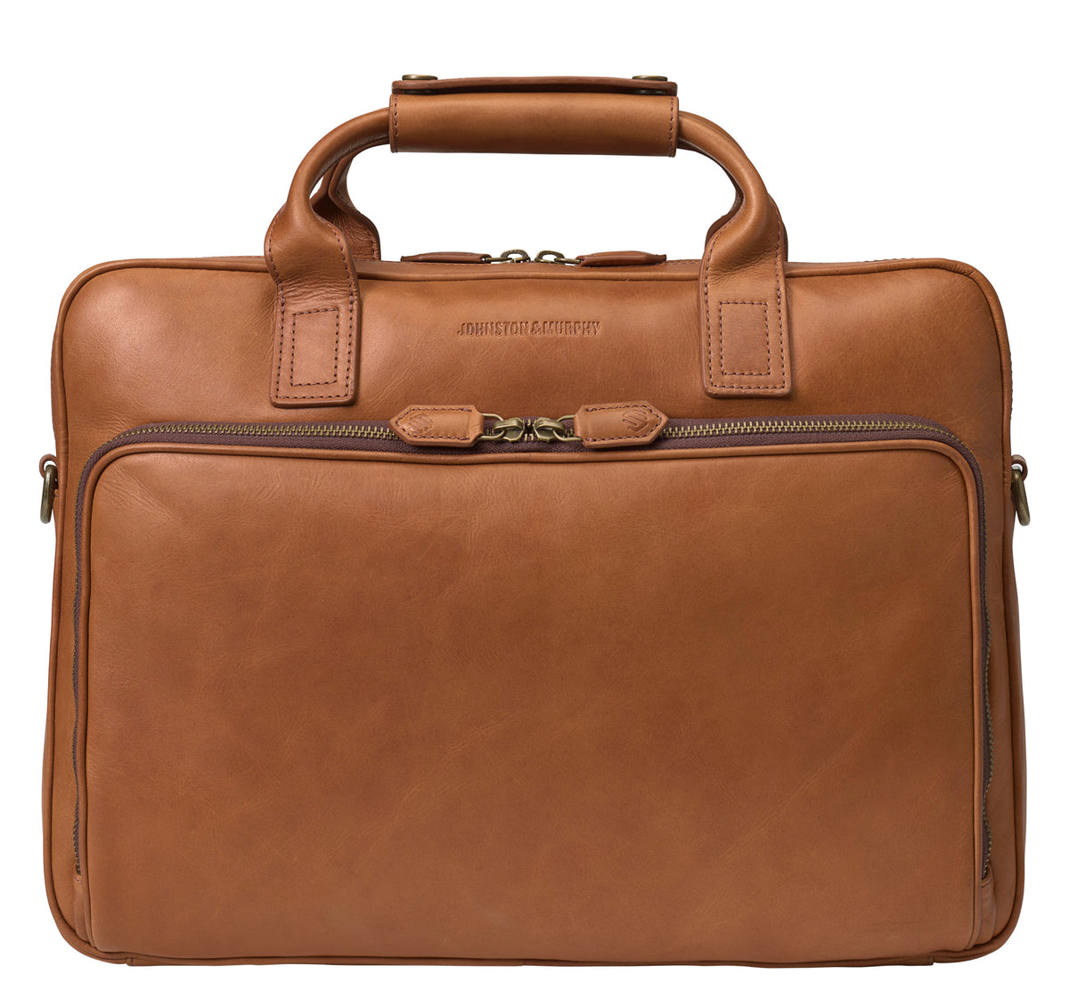 Rhodes Briefcase - Tan Full Grain - Johnston & Murphy