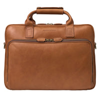 Rhodes Briefcase - Tan Full Grain - Johnston & Murphy