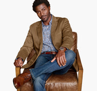 Washed Cotton Blazer - Brown