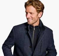Upton Car Coat - Navy - J&M