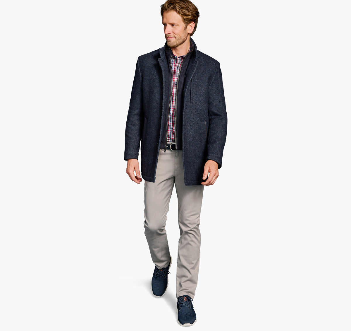 Upton Car Coat - Navy - J&M