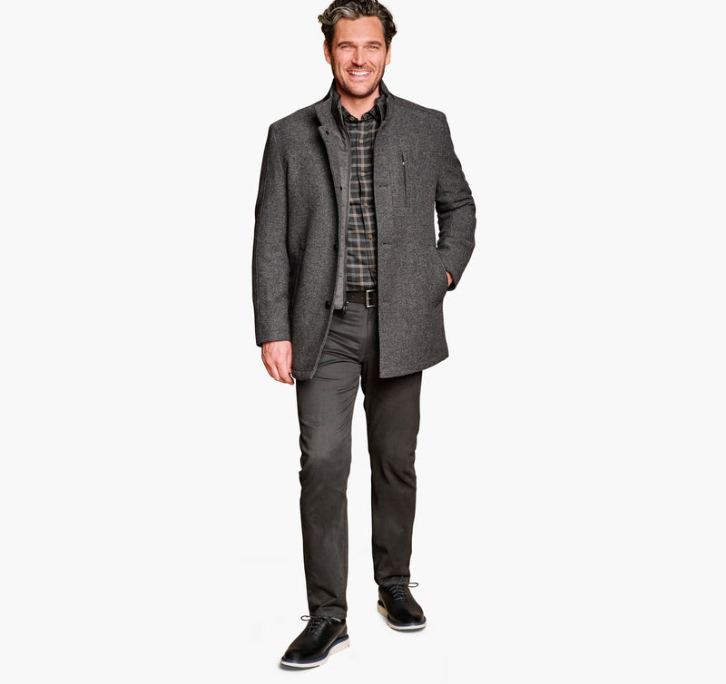 Upton Car Coat - Charcoal - J&M