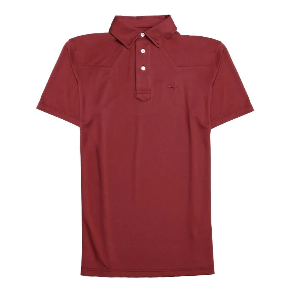 Modern Western Polo - Maroon -TS
