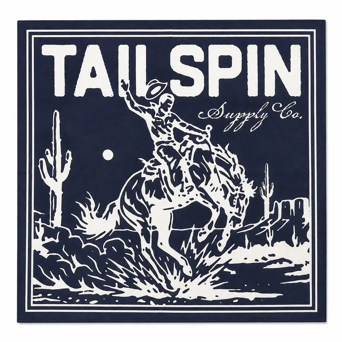 Bucking Bronco Bandana in Navy
