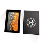 Wood and Resin Pop-Up Wallet - Black/Silver