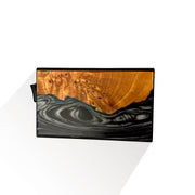 Wood and Resin Pop-Up Wallet - Black/Silver