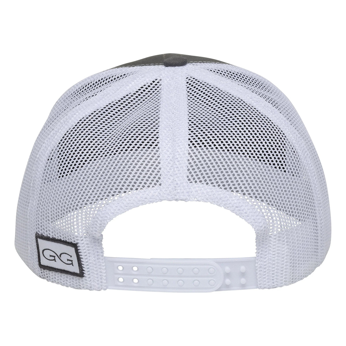 GunMetal Cap White Meshback - GG