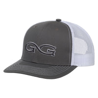 GunMetal Cap White Meshback - GG