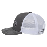 GunMetal Cap White Meshback - GG