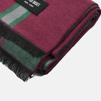 Oxblood Stripes Brushed Silk Scarf - Curated Basics