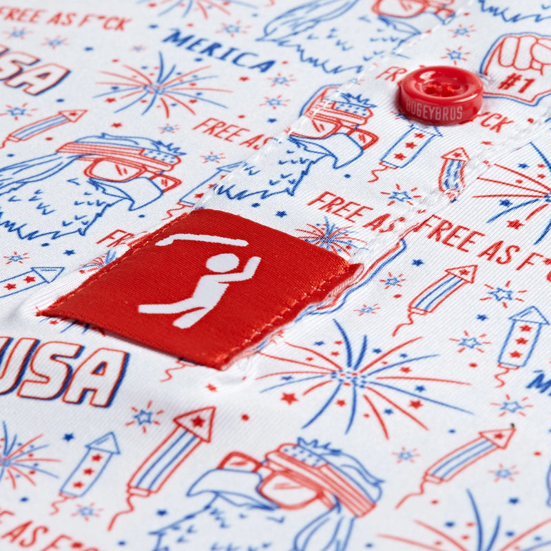 'Merica Polo - White