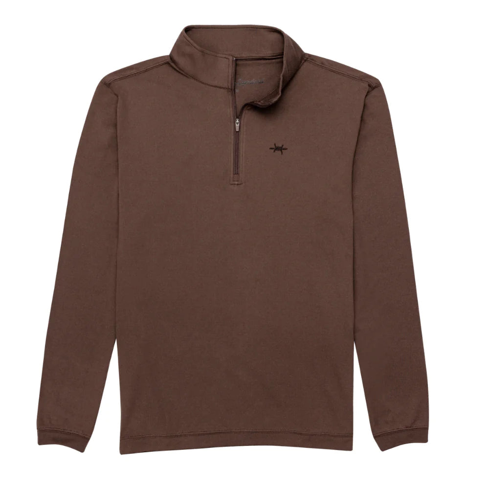 Perf. Hybrid Quarter Zip - Pecan Brown - TS