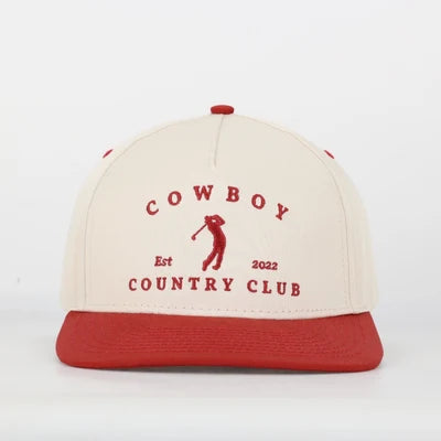 TWO TONE GOLFER HAT - red