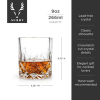 Admiral™ Stemless Crystal Lowball Tumblers - Viski