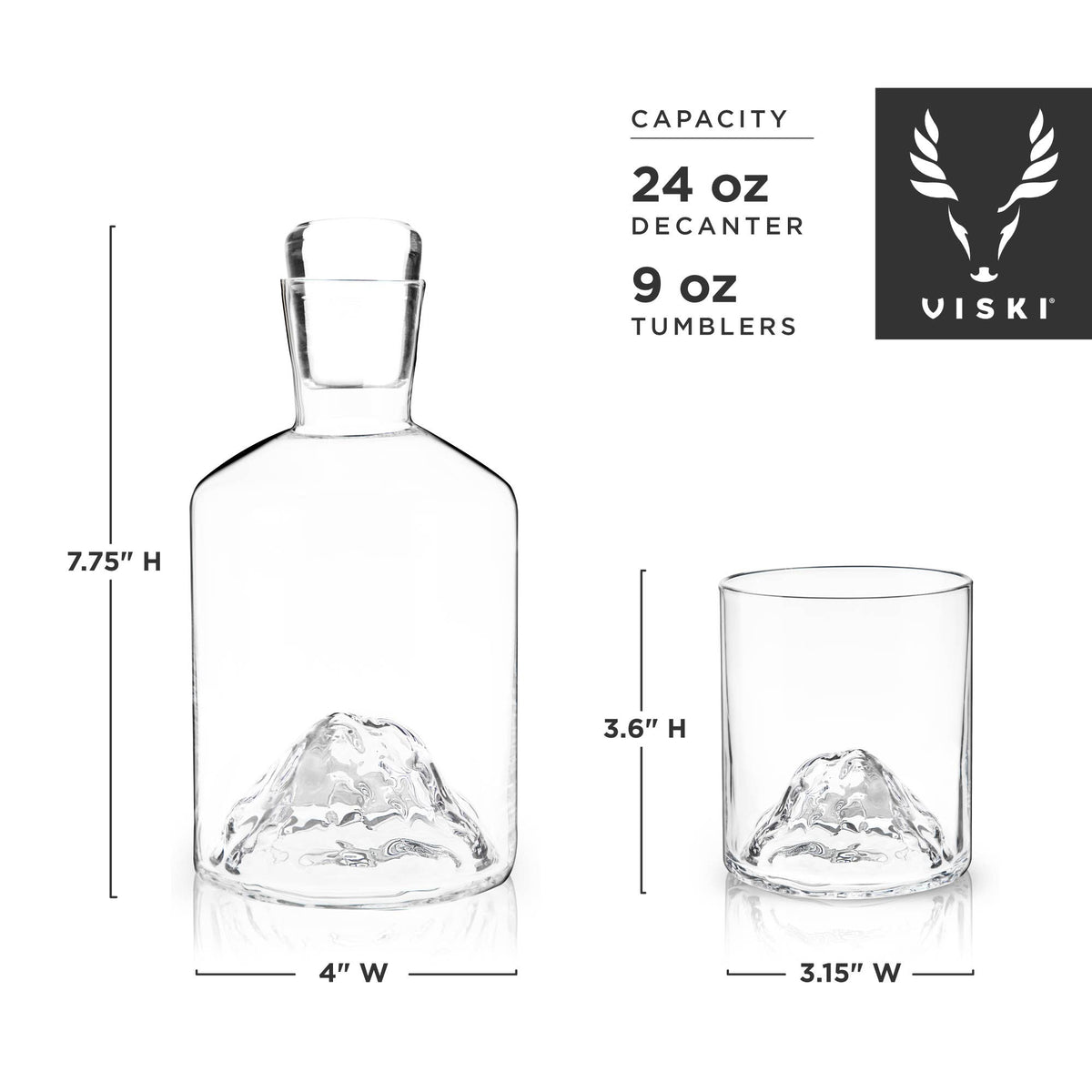 Mountain Themed Crystal Decanter & Viski