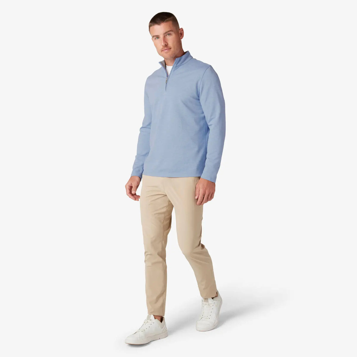 ProFlex Quarter Zip - Light Pastel Blue - Mizzen and Main