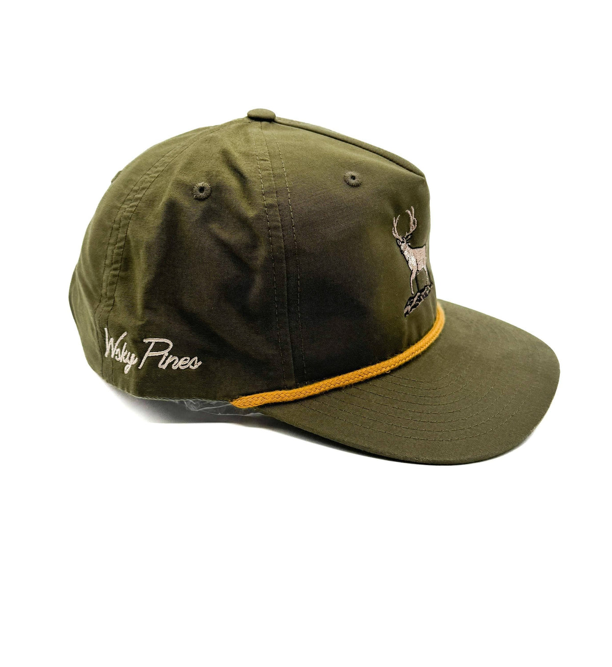 Olive "White Tail" Rope Hat