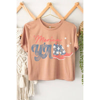 MERICA YALL GRAPHIC CROP TOP
