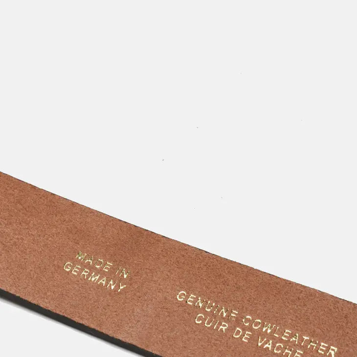 Leather Belt Dark Brown Silver Buckle- Curated Basics