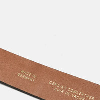 Leather Belt Dark Brown Silver Buckle- Curated Basics