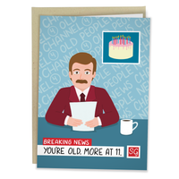 Breaking News - Funny Birthday Card