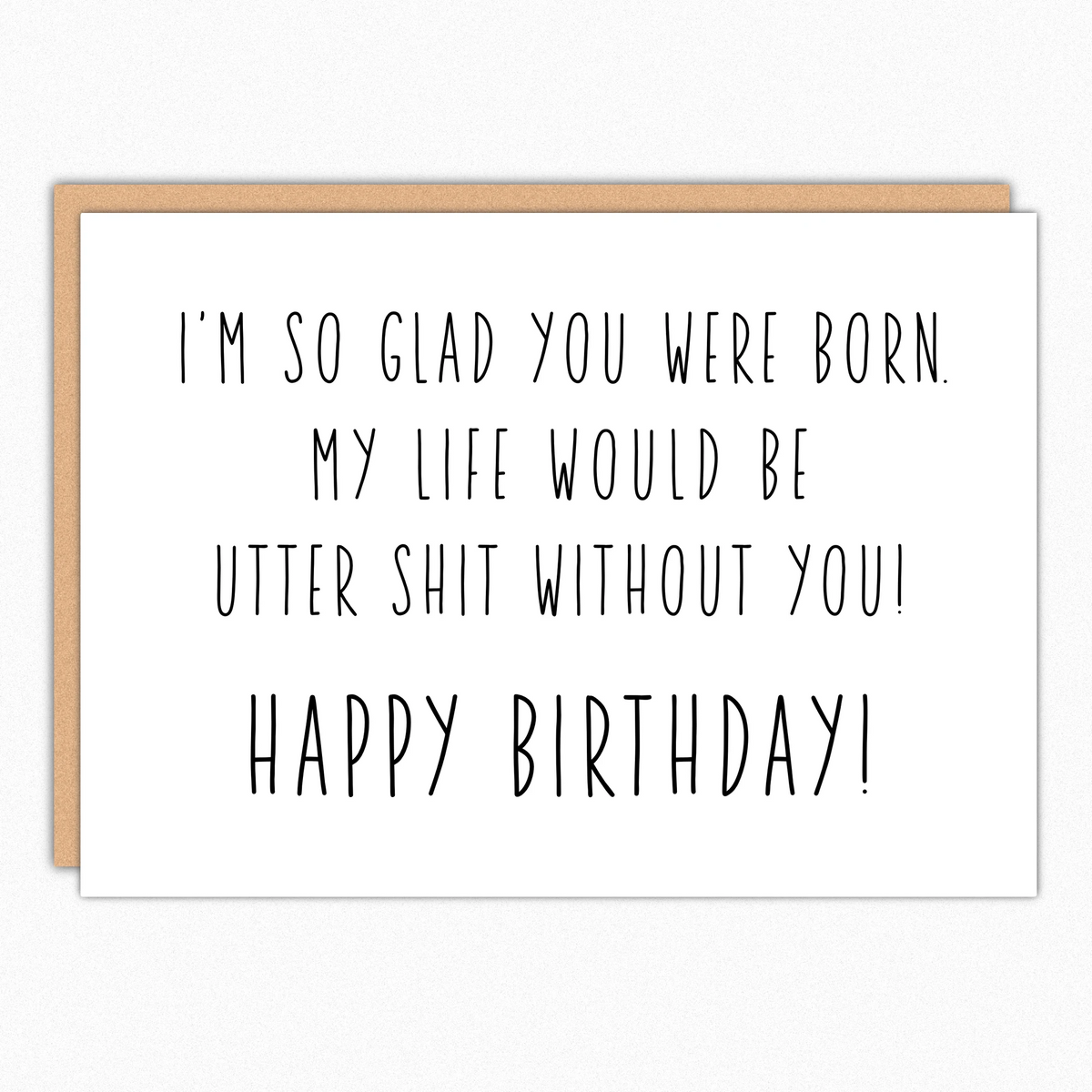 Utter Shit IN184 Birthday Greeting Card
