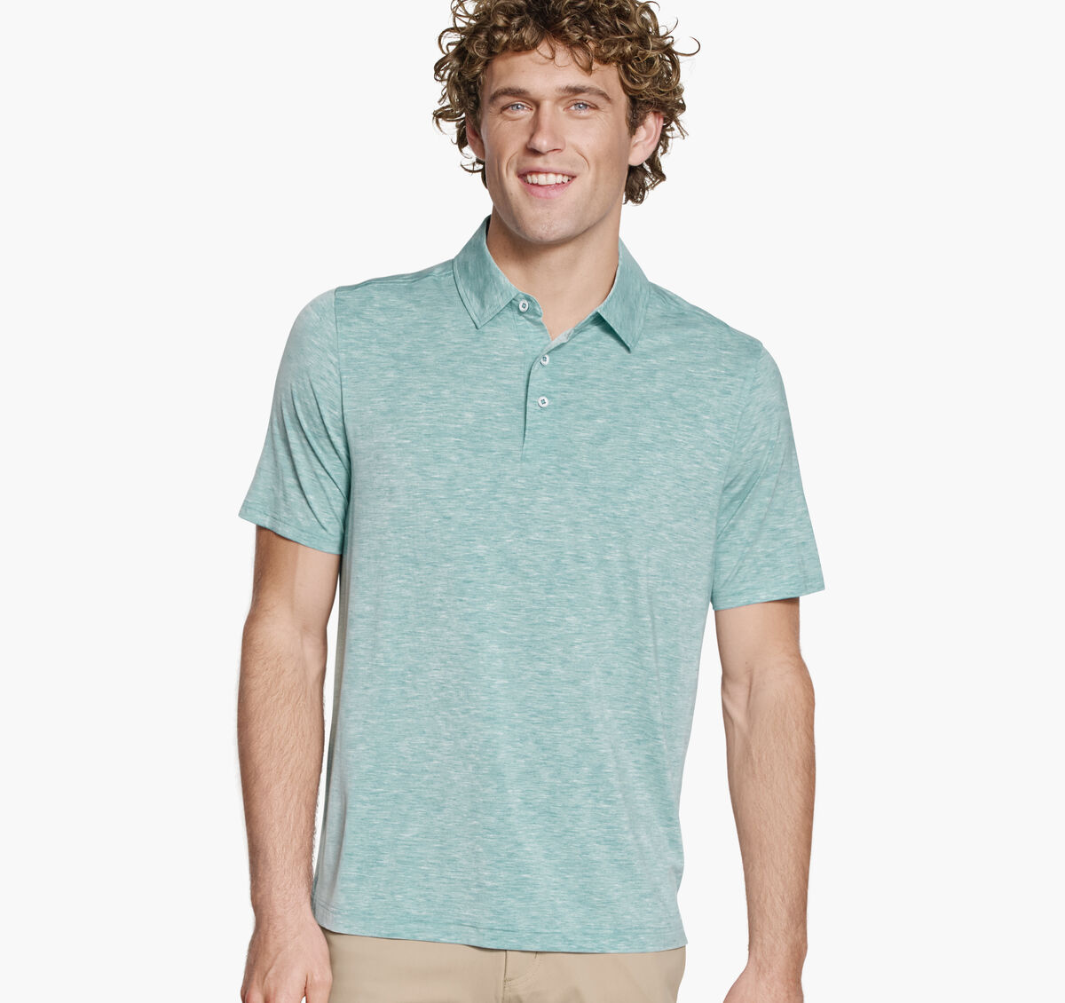 XC+ Apex Perf. Polo - Aqua Heather