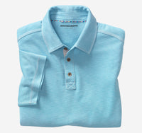 Vintage Slub Polo- Turquoise- Johnston&Murphy