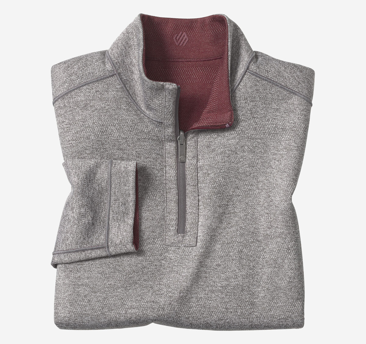 XC+™ Reversible Q-Zip - Burgundy/Charcoal