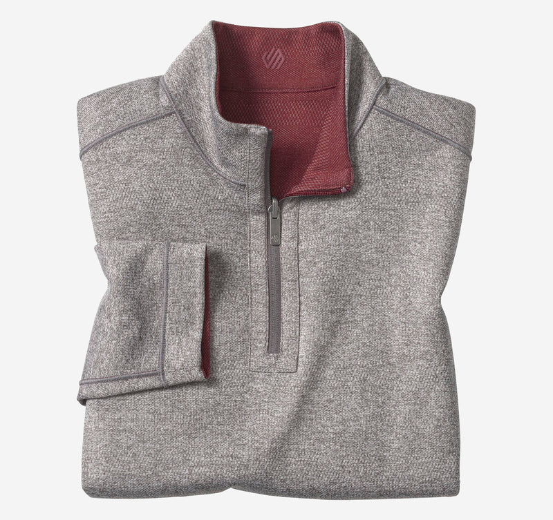 XC+™ Reversible Q-Zip - Burgundy/Charcoal