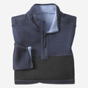 Reversible Colorblock Channel-Quilted Quarter-Zip