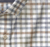 Johnston & Murphy Ivory Plaid Corduroy Shirt