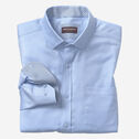 Non-Iron Dress Shirt - Blue Solid Birdseye