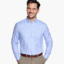 Non-Iron Dress Shirt - Blue Solid Birdseye