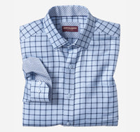Non-Iron Dress Shirt - Blue Windowpane