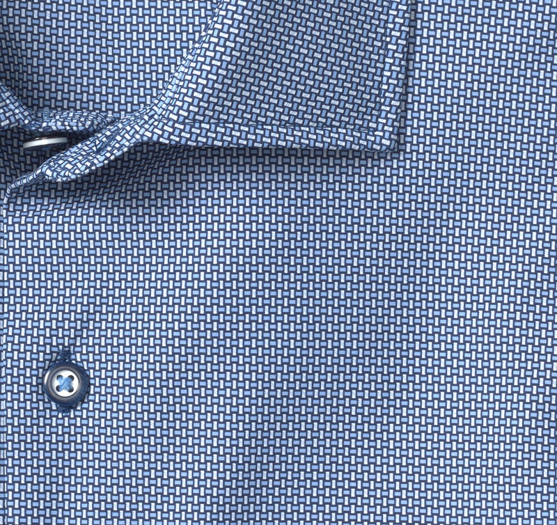 XC4 Motion LS Dress Shirt - Navy Basketweave