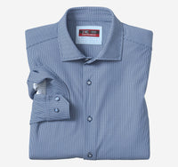 XC4 Motion LS Dress Shirt - Navy Basketweave