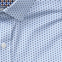 Printed Cotton Shirt-Blue-Johnston & Murphy