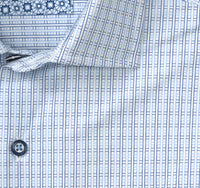 XC4 Motion LS Dress Shirt - White/Navy