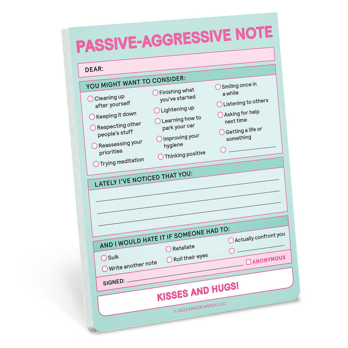 Passive Aggressive Note Pad - Pastel