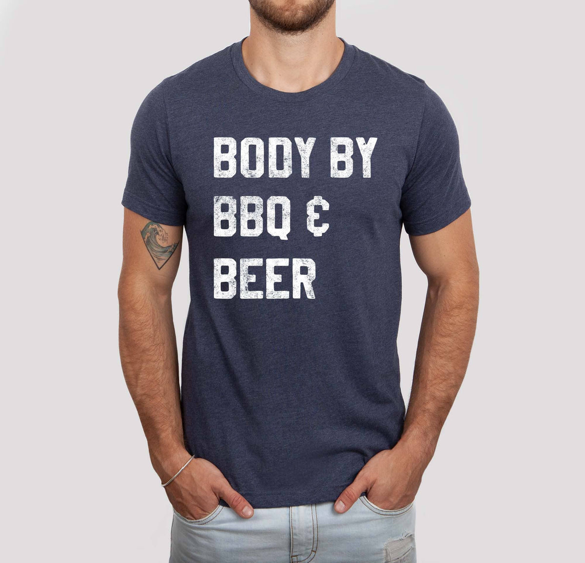 Body By BBQ and Beer Tee - Mugsby