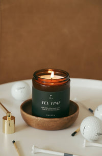 Tee Time | Men's Collection 8oz Soy Candle Amber Jar